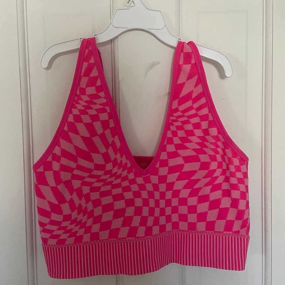 Garage Pink Checkered Tank